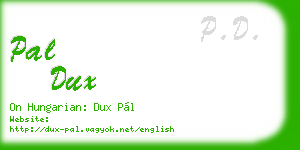pal dux business card